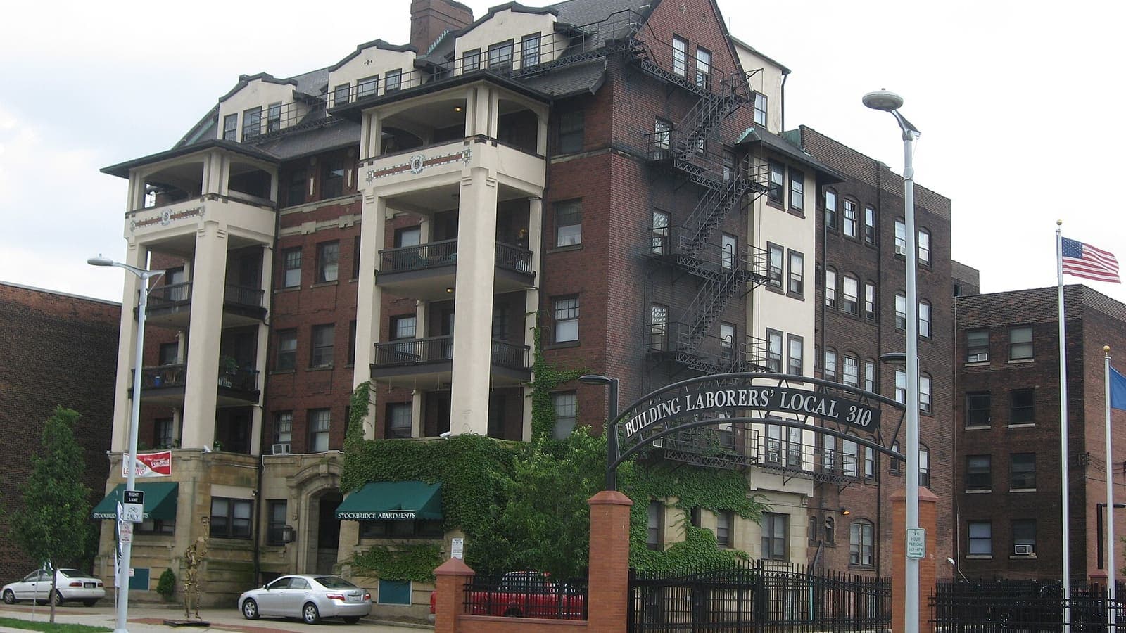 The Stockbridge Apartment Building at 3328 Euclid Avenue in Cleveland, Ohio