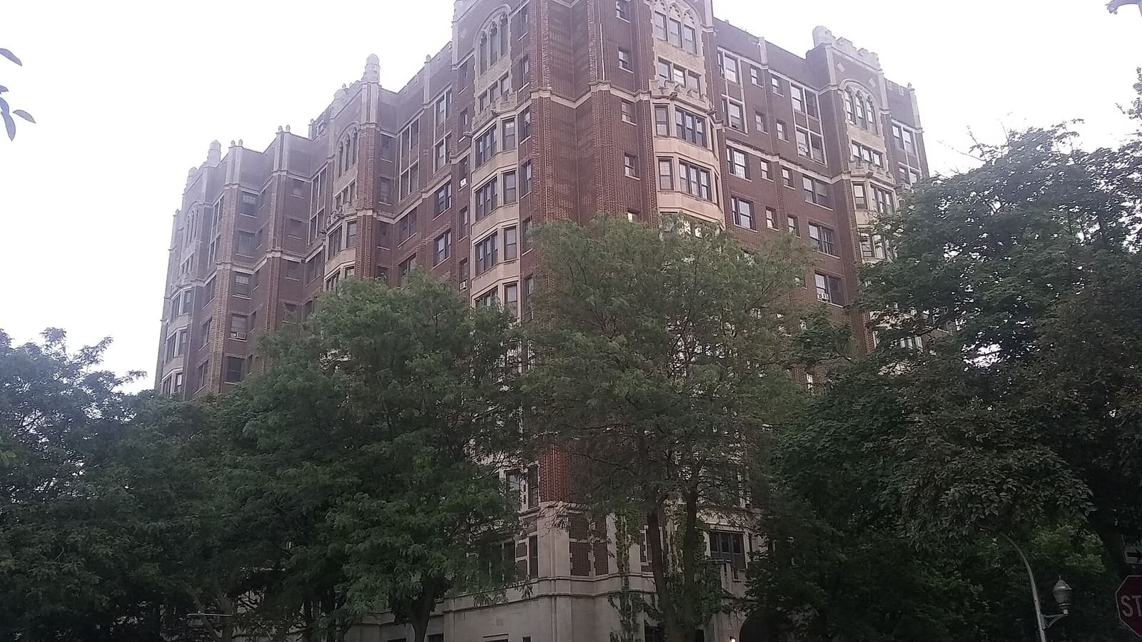 A Gothic-style apartment building in South Shore, Chicago
