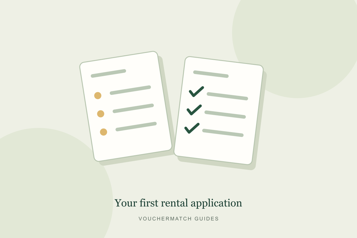 Illustration of a first rental application and alternative references.