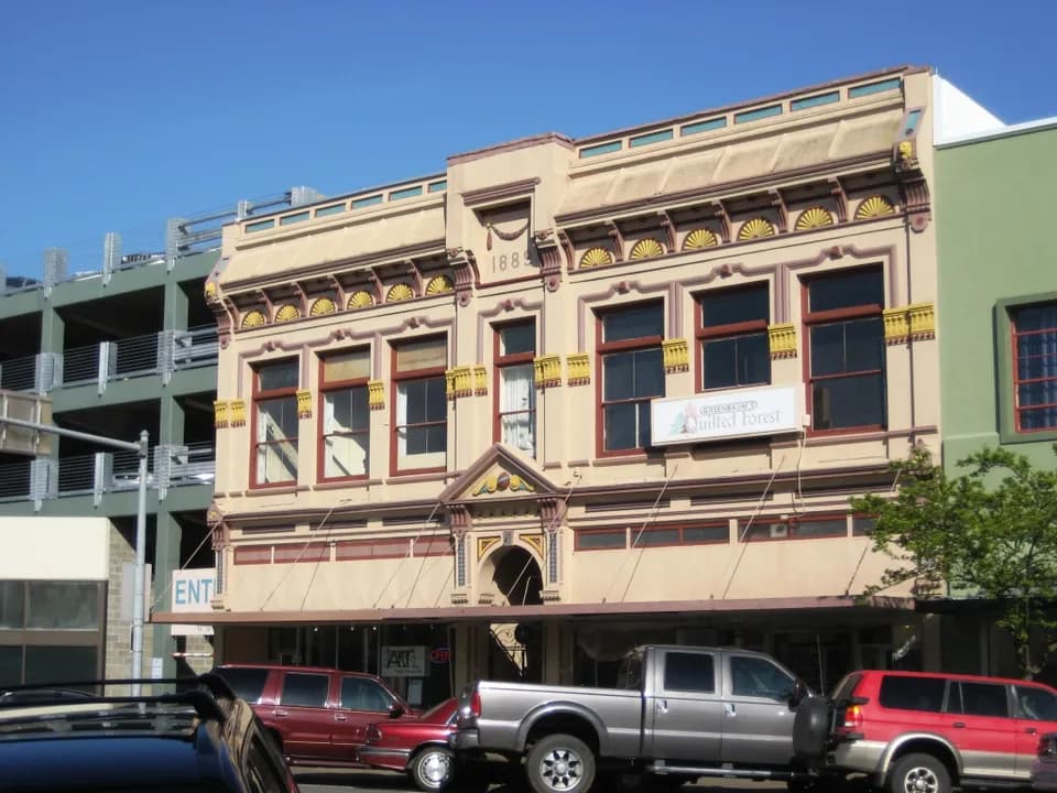 Historic commercial buildings along Commercial Street in downtown Salem, Oregon