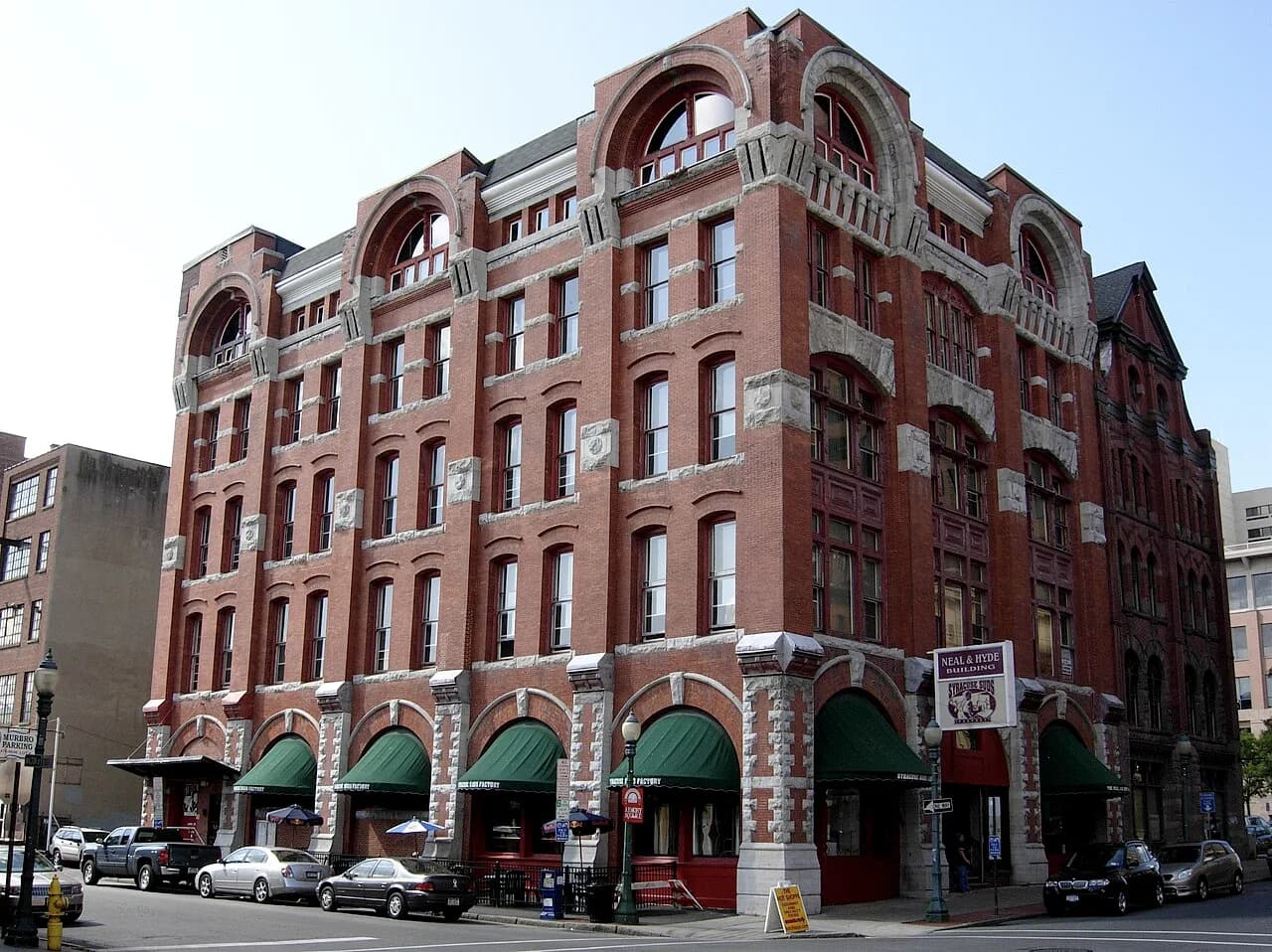 Historic brick Neal and Hyde building at Walton and South Clinton Streets in Syracuse’s Armory Square