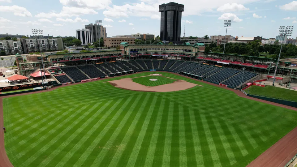 Downtown Springfield Missouri beyond Hammons Field