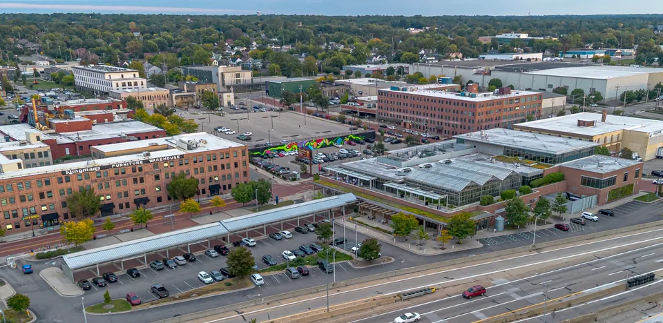 Grand Rapids Downtown Market and surrounding streetscape