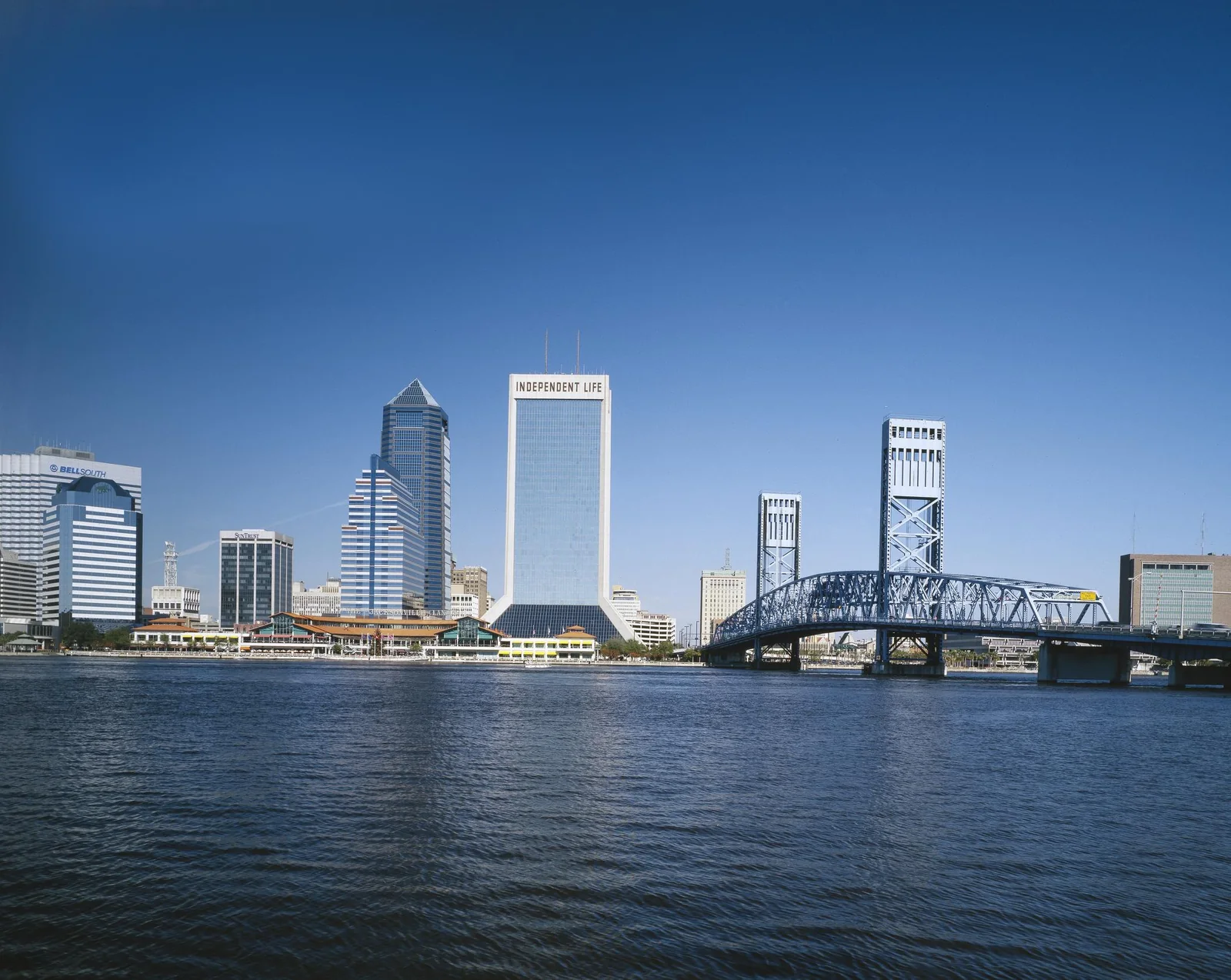 Jacksonville skyline and bridge across the water